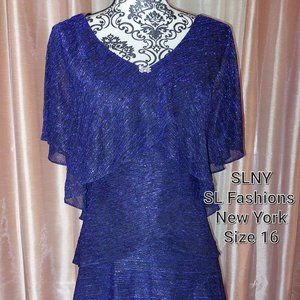 Party dress cobalt SLNY size 16